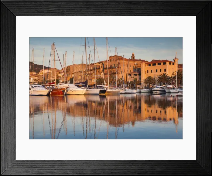 Framed Print : France, Corsica, Corse-du-Sud Department, Corsica South Coast Region, Propriano, town Framed Print : France, Corsica, Corse-du-Sud Department, Corsica South Coast Region, Propriano, town