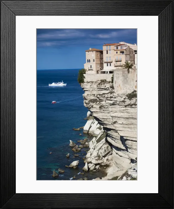 Framed Print : France, Corsica, Corse-du-Sud Department, Corsica South Coast Region, Bonifacio, cliffside Framed Print : France, Corsica, Corse-du-Sud Department, Corsica South Coast Region, Bonifacio, cliffside