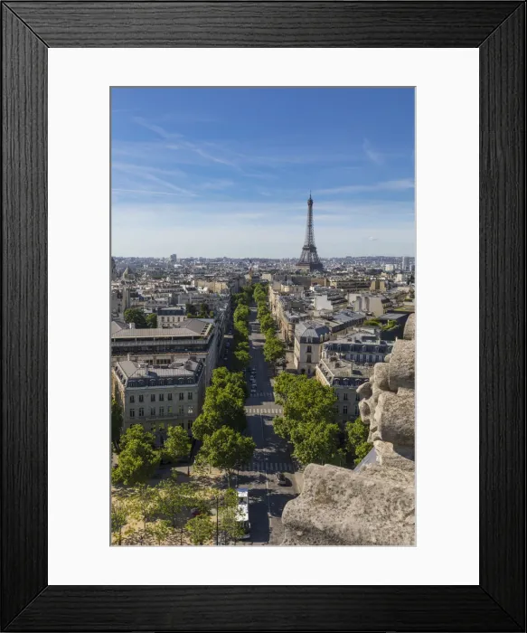 Framed Print : Eiffel Tower from the Arc de Triomphe, Paris, France Framed Print : Eiffel Tower from the Arc de Triomphe, Paris, France