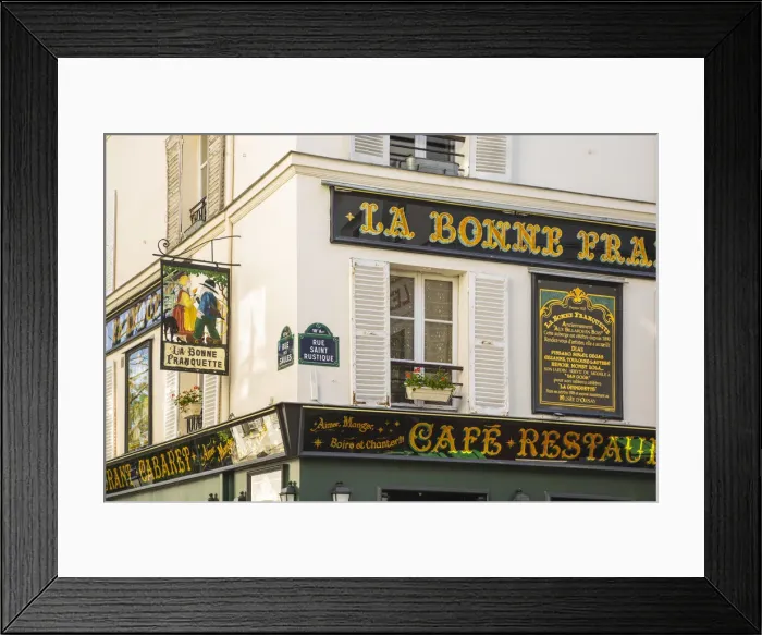 Framed Print : Cafe in Montmartre, Paris, France Framed Print : Cafe in Montmartre, Paris, France