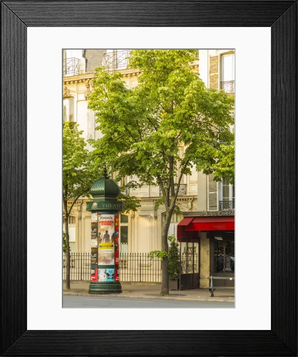Framed Print : Advertising kiosk, Paris, France Framed Print : Advertising kiosk, Paris, France