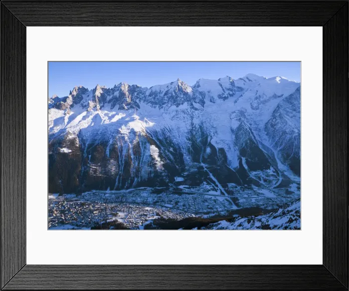 Framed Print : Chamonix, Mont-Blanc, French Alps, Haute Savoie, Chamonix, France