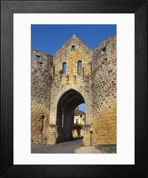 Framed Print : Domme, Dordogne, Aquitaine, France