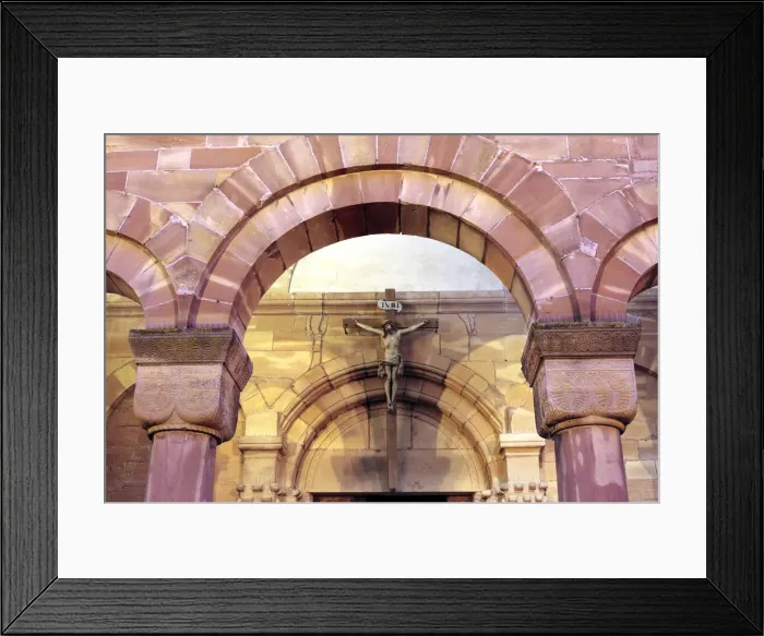 Framed Print : Marmoutier Abbey church (12th century), Marmoutier, Bas-Rhin department, Alsace, France