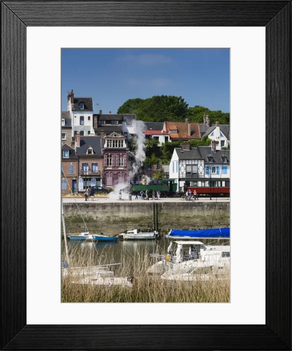 Framed Print : France, Picardy Region, Somme Department, St-Valery sur Somme, Somme Bay Resort town Framed Print : France, Picardy Region, Somme Department, St-Valery sur Somme, Somme Bay Resort town