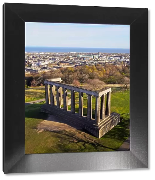 UK, Scotland, Lothian, Edinburgh, Calton Hill, The National Monument of Scotland viewed