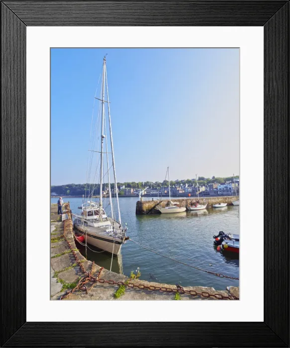 Framed Print : UK, Scotland, Lothian, Queensferry, View of the port