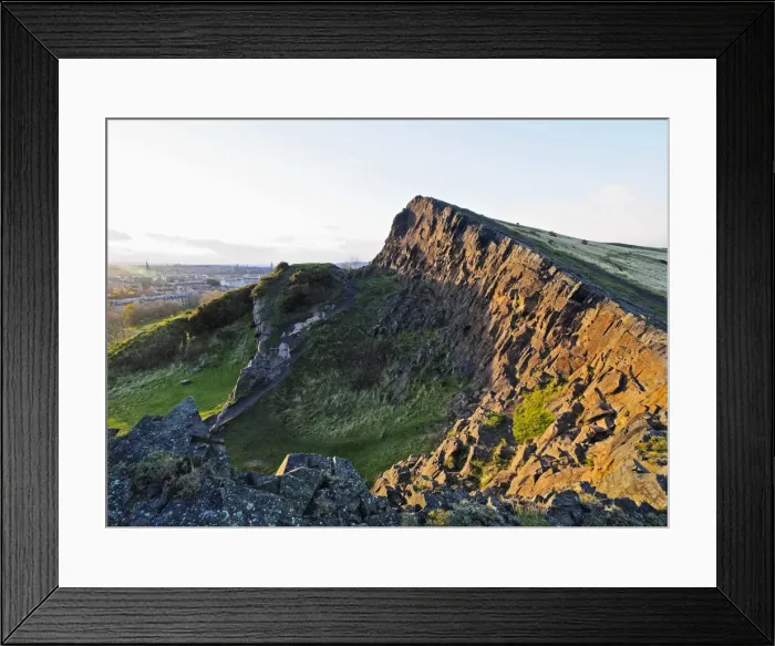 Framed Print : UK, Scotland, Lothian, Edinburgh, Holyrood Park, View of the Salisbury Crags Framed Print : UK, Scotland, Lothian, Edinburgh, Holyrood Park, View of the Salisbury Crags