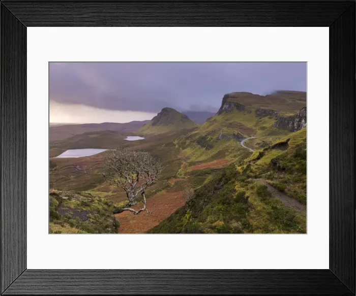 Framed Print : The Trotternish mountain range at the Quiraing, Isle of Skye, Scotland, UK. Autumn Framed Print : The Trotternish mountain range at the Quiraing, Isle of Skye, Scotland, UK. Autumn