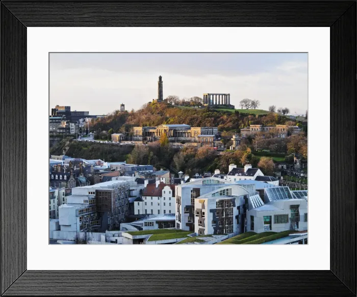 Framed Print : UK, Scotland, Lothian, Edinburgh, Elevated view of the Scottish Parliament Building Framed Print : UK, Scotland, Lothian, Edinburgh, Elevated view of the Scottish Parliament Building