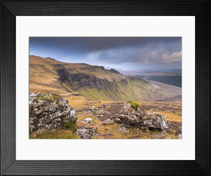 Framed Print : Trotternish mountain range on the Isle of Skye, Scotland. Autumn (November) 2012 Framed Print : Trotternish mountain range on the Isle of Skye, Scotland. Autumn (November) 2012