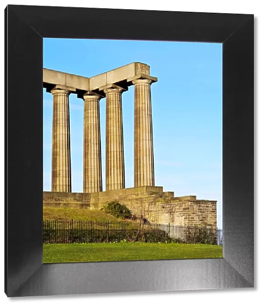 UK, Scotland, Lothian, Edinburgh, Calton Hill, View of the National Monument of Scotland