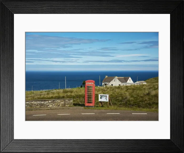 Framed Print : Europe, United Kingdom, Scotland, Armadale, rural phone booth