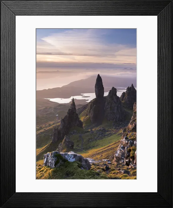 Framed Print : Sunrise over the Old Man of Storr on the Isle of Skye, Scotland, UK