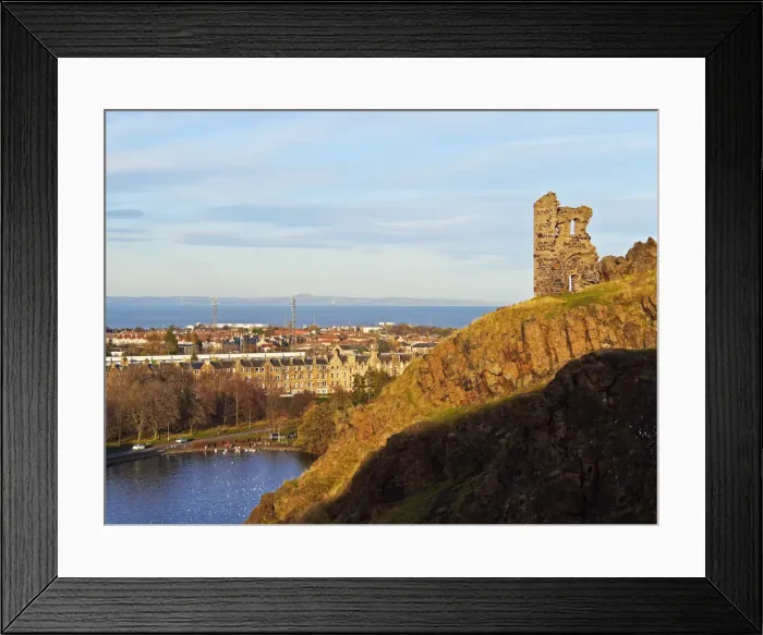 Framed Print : UK, Scotland, Lothian, Edinburgh, Holyrood Park, Ruins of the Saint Anthonys Chapel Framed Print : UK, Scotland, Lothian, Edinburgh, Holyrood Park, Ruins of the Saint Anthonys Chapel