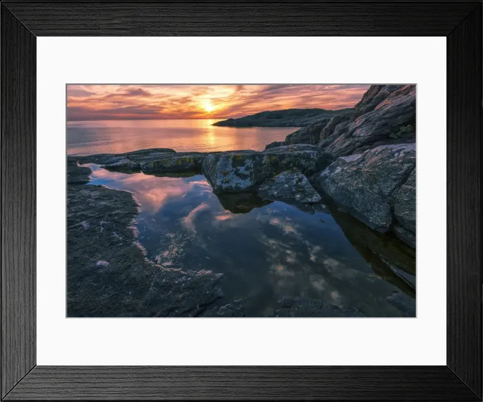 Framed Print : Europe, United Kingdom, Scotland, Lochinver, coastal sunset Framed Print : Europe, United Kingdom, Scotland, Lochinver, coastal sunset