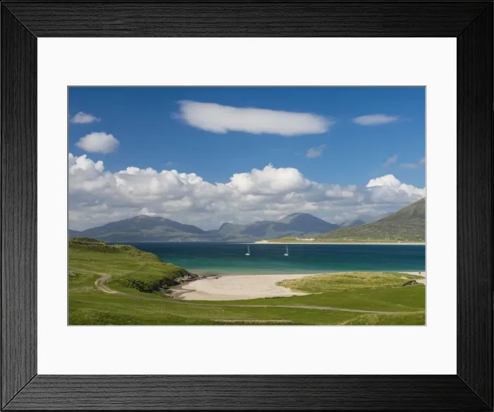 Framed Print : Sailboats off Horgabost Beach, Isle of Harris, Outer Hebrides, Scotland Framed Print : Sailboats off Horgabost Beach, Isle of Harris, Outer Hebrides, Scotland