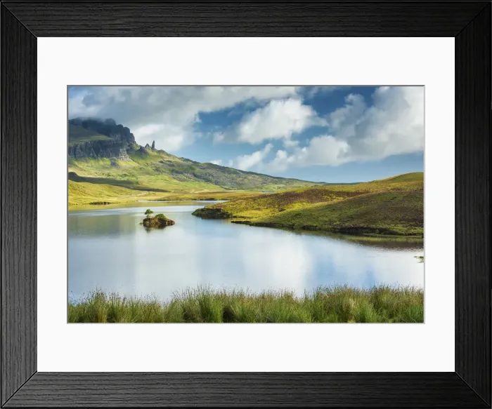 Framed Print : Loch Fada & Old Man of Storr, Isle of Skye, Highland Region, Scotland Framed Print : Loch Fada & Old Man of Storr, Isle of Skye, Highland Region, Scotland