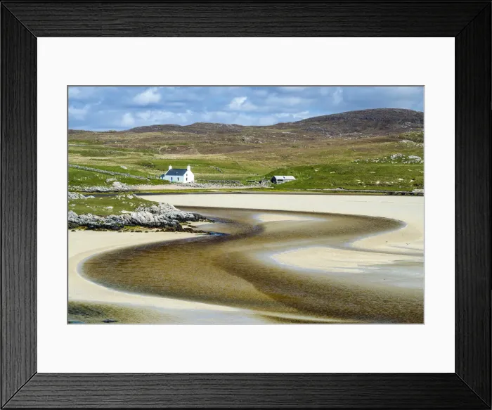 Framed Print : Cottage on Uig Bay, Isle of Lewis, Outer Hebrides, Scotland Framed Print : Cottage on Uig Bay, Isle of Lewis, Outer Hebrides, Scotland