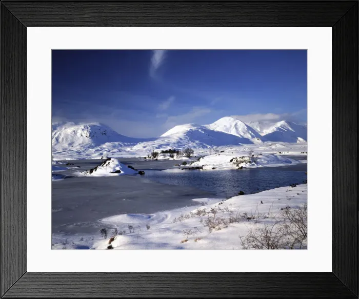 Framed Print : Lochan na h-Achlaise in Winter, Rannoch Moor, Highland Region, Scotland Framed Print : Lochan na h-Achlaise in Winter, Rannoch Moor, Highland Region, Scotland