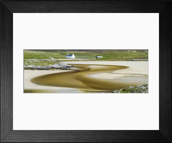 Framed Print : Cottage on Uig Bay, Isle of Lewis, Outer Hebrides, Scotland Framed Print : Cottage on Uig Bay, Isle of Lewis, Outer Hebrides, Scotland