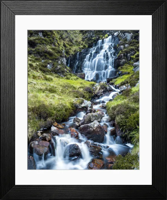 Framed Print : Cascading Waterfall, Isle of Lewis, Outer Hebrides, Scotland