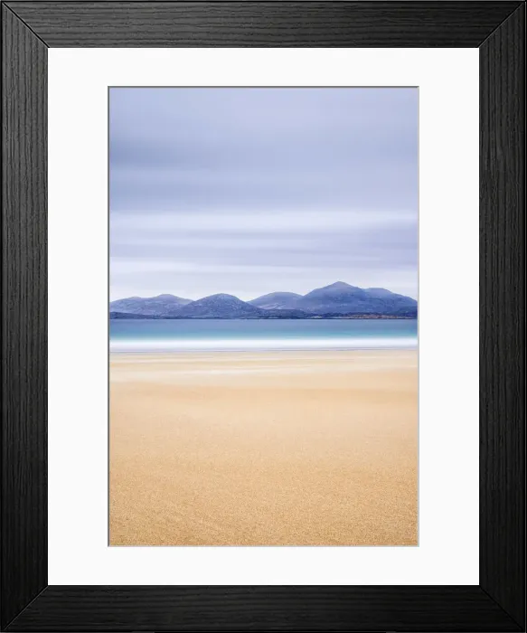Framed Print : Luskentyre (Losgaintir) beach, which has been voted Britains best beach, Harris Framed Print : Luskentyre (Losgaintir) beach, which has been voted Britains best beach, Harris