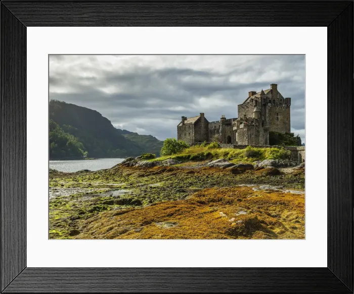 Framed Print : UK, Scotland, Highlands, Dornie, View of the Eilean Donan Castle Framed Print : UK, Scotland, Highlands, Dornie, View of the Eilean Donan Castle