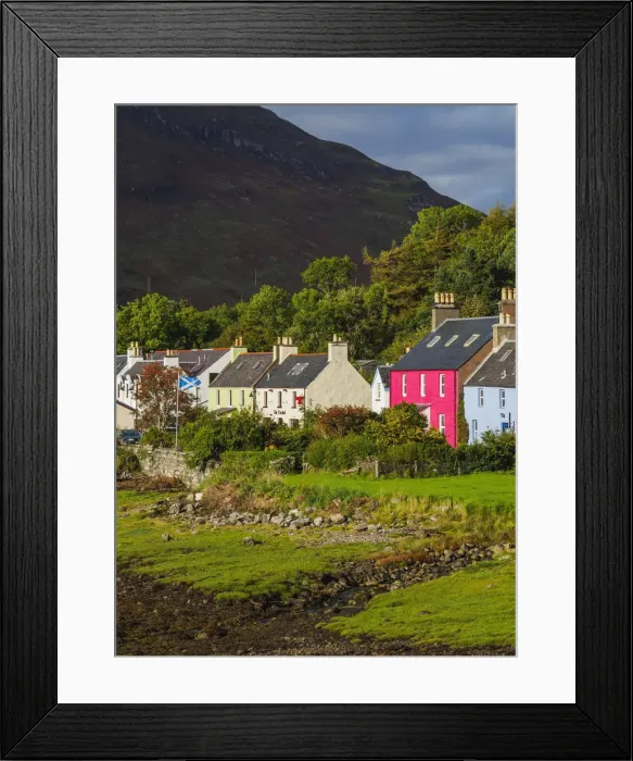 Framed Print : UK, Scotland, Highlands, View of the Dornie Village Framed Print : UK, Scotland, Highlands, View of the Dornie Village