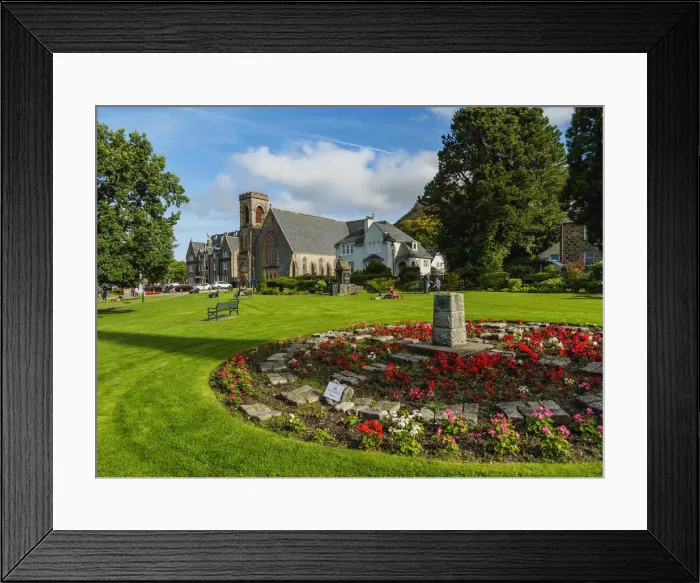 Framed Print : UK, Scotland, Fort William, View over the Parade Garden towards the Duncansburgh Macintosh Framed Print : UK, Scotland, Fort William, View over the Parade Garden towards the Duncansburgh Macintosh