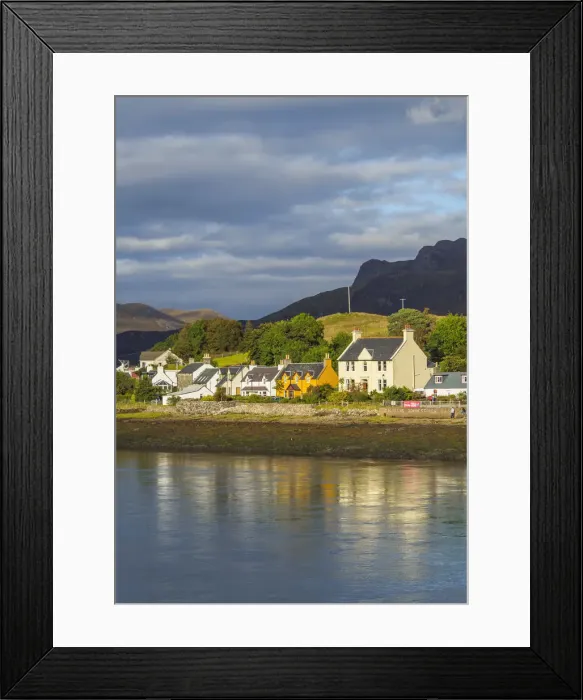 Framed Print : UK, Scotland, Highlands, Landscape of Loch Long and Dornie Village Framed Print : UK, Scotland, Highlands, Landscape of Loch Long and Dornie Village