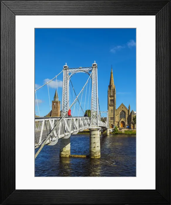 Framed Print : UK, Scotland, Inverness, View of the Greig St Bridge Framed Print : UK, Scotland, Inverness, View of the Greig St Bridge