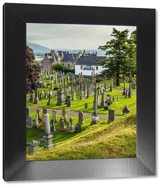 UK, Scotland, Stirling, View of the Valley Cemetery
