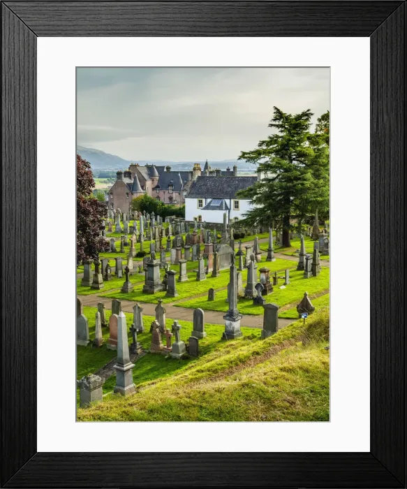 Framed Print : UK, Scotland, Stirling, View of the Valley Cemetery Framed Print : UK, Scotland, Stirling, View of the Valley Cemetery