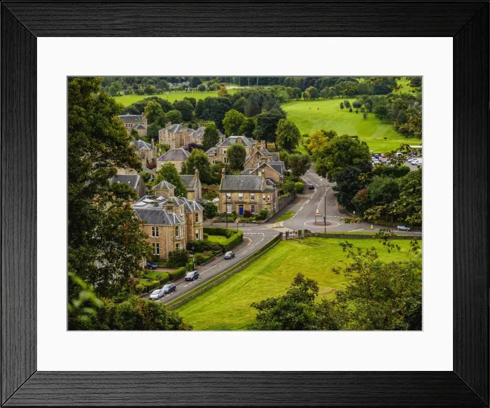 Framed Print : UK, Scotland, Elevated view of Stirling Framed Print : UK, Scotland, Elevated view of Stirling