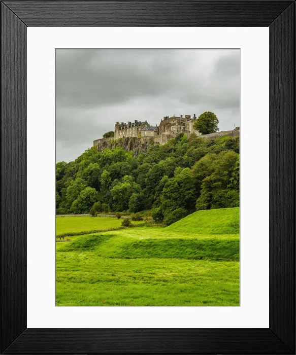 Framed Print : UK, Scotland, Stirling, View over the Kings Knot towards the Stirling Castle Framed Print : UK, Scotland, Stirling, View over the Kings Knot towards the Stirling Castle