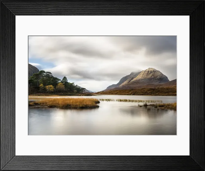 Framed Print : Loch Clair with Liathach, one of the most famous of the Torridon Hills, in the background Framed Print : Loch Clair with Liathach, one of the most famous of the Torridon Hills, in the background