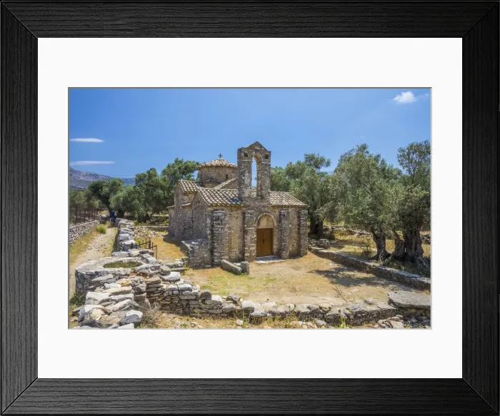 Framed Print : Byzantine church, Halki village, Naxos, Cyclade Islands, Greece