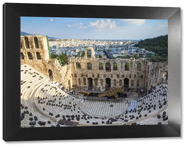Greece, Attica, Athens, The Acropolis, , The Odeon of Herodes Atticus - known as the