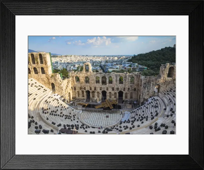 Framed Print : Greece, Attica, Athens, The Acropolis, , The Odeon of Herodes Atticus - known as Framed Print : Greece, Attica, Athens, The Acropolis, , The Odeon of Herodes Atticus - known as