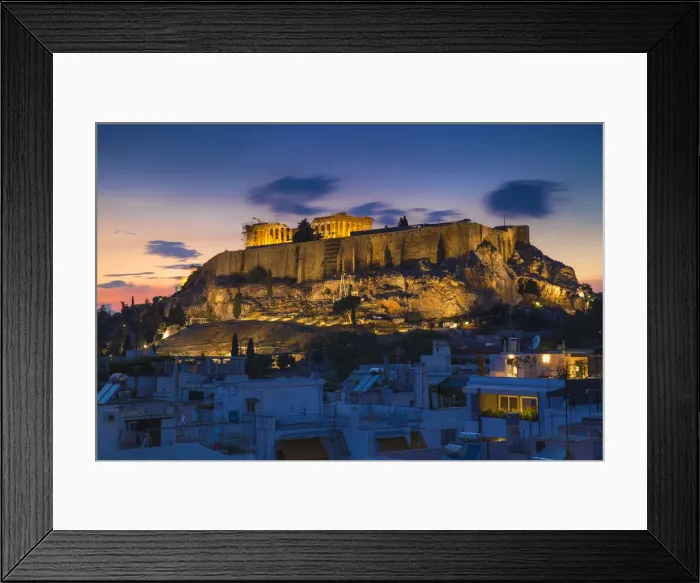 Framed Print : Greece, Attica, Athens, View of Plaka and The Acropolis Framed Print : Greece, Attica, Athens, View of Plaka and The Acropolis