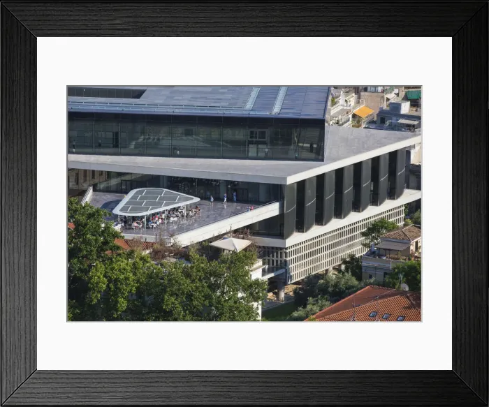 Framed Print : Greece, Attica, Athens, Cafe on the 2nd floor terrace of The New Acropolis Museum Framed Print : Greece, Attica, Athens, Cafe on the 2nd floor terrace of The New Acropolis Museum