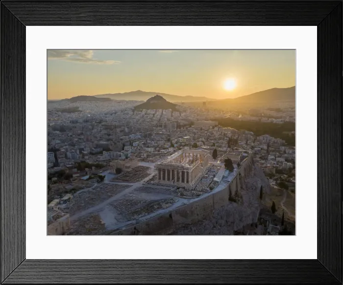 Framed Print : Greece, Athens, Aerial view of the Parthenon