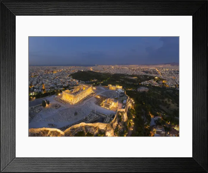 Framed Print : Greece, Athens, Aerial view of the Parthenon Framed Print : Greece, Athens, Aerial view of the Parthenon