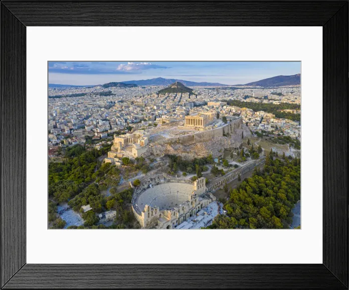 Framed Print : Greece, Athens, Aerial view of the Parthenon Framed Print : Greece, Athens, Aerial view of the Parthenon
