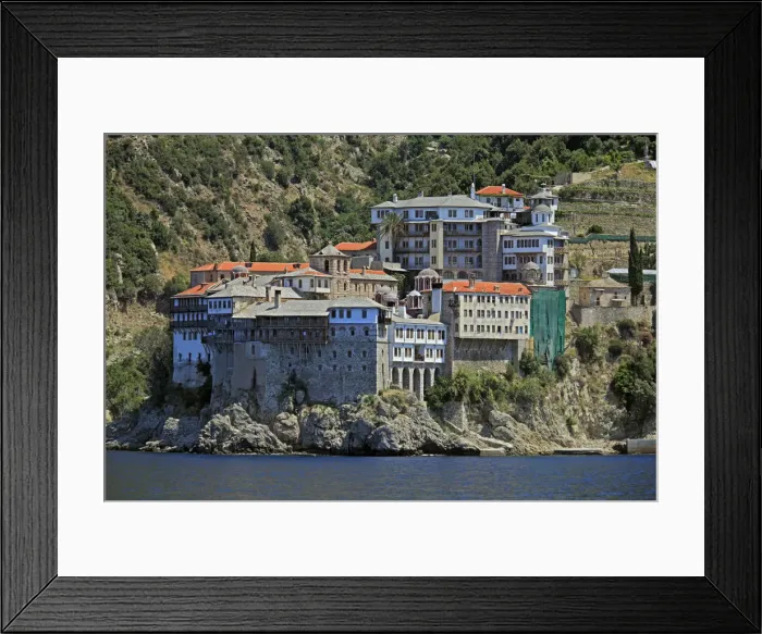 Framed Print : Grigoriou Monastery, Athos Peninsula, Mount Athos, Chalkidiki, Greece Framed Print : Grigoriou Monastery, Athos Peninsula, Mount Athos, Chalkidiki, Greece
