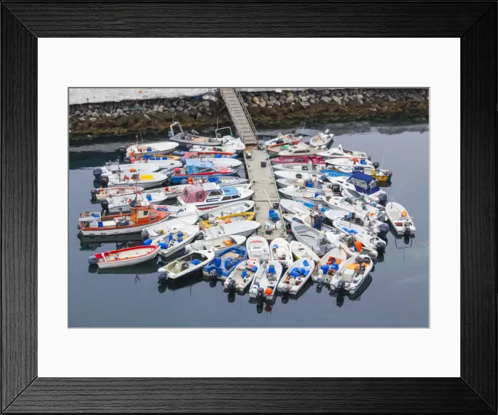 Framed Print : Greenland, Nuuk, commercial port with small boats Framed Print : Greenland, Nuuk, commercial port with small boats