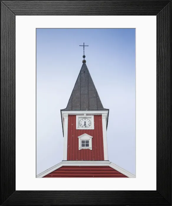 Framed Print : Greenland, Nuuk, Frelsers Kirche church