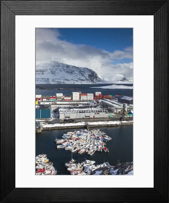 Framed Print : Greenland, Nuuk, commercial port
