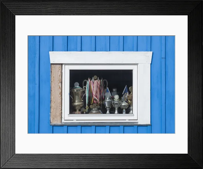 Framed Print : Greenland, Disko Bay, Ilulissat, window with trophies Framed Print : Greenland, Disko Bay, Ilulissat, window with trophies
